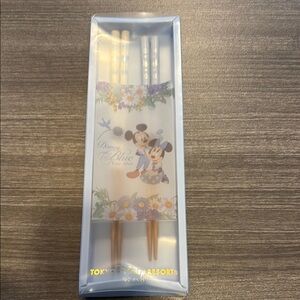 Disney Blue Ever After Chopstick Set Tokyo Disney Resort